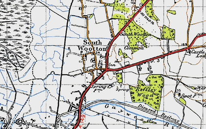 Old map of South Wootton in 1946