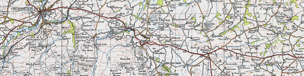 Old map of West Wyke in 1946