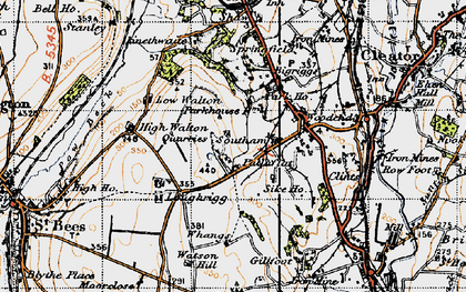 Old map of Southam in 1947
