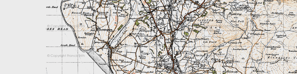 Old map of Southam in 1947