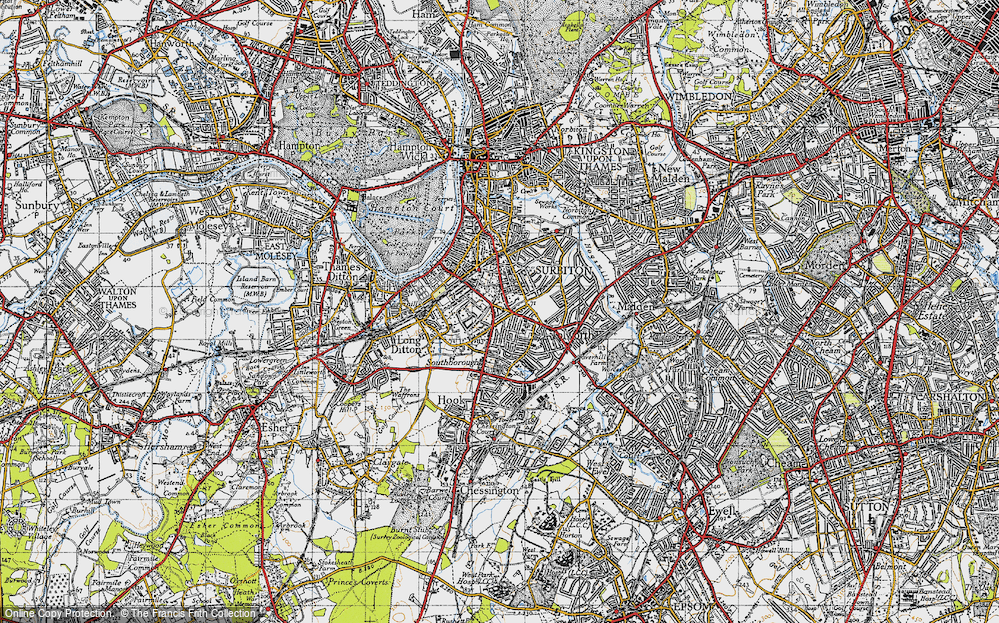 Old Map of Southborough, 1945 in 1945