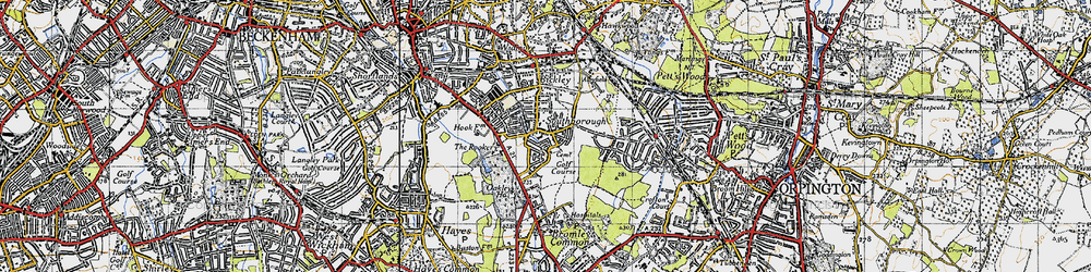Old map of Southborough in 1946