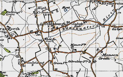 Old map of Southburgh in 1946