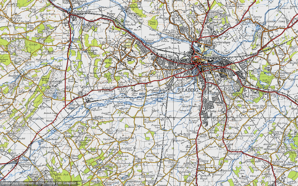 Old Map of Southcote, 1945 in 1945