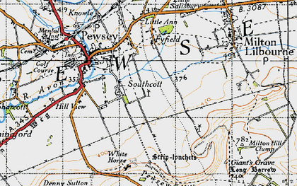 Old map of Southcott in 1940