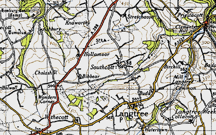 Old map of Southcott in 1946