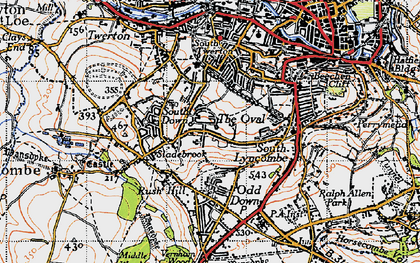 Old map of Southdown in 1946