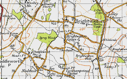 Old map of Southend in 1947