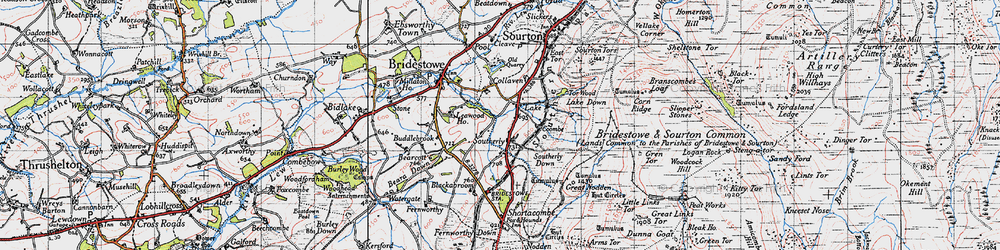 Old map of Southerly in 1946