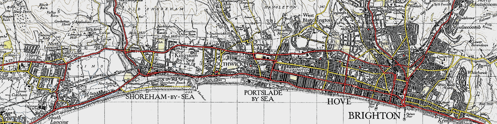 Old map of Southern Cross in 1940