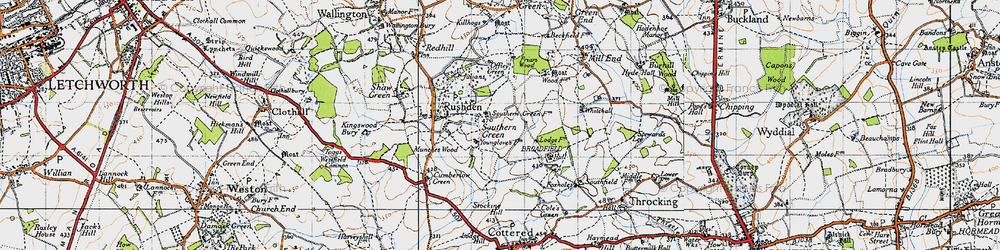 Old map of Southern Green in 1946