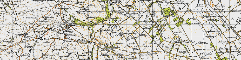 Old map of Southernby in 1947