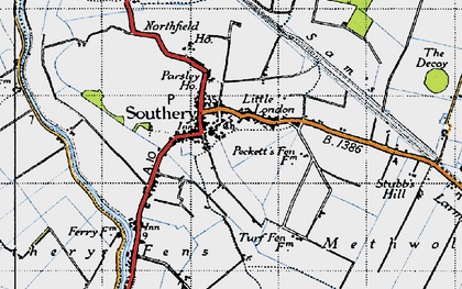 Old map of Southery in 1946