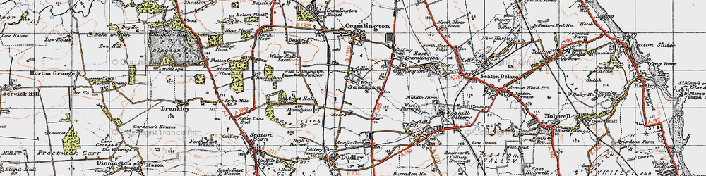 Old map of Southfield in 1947