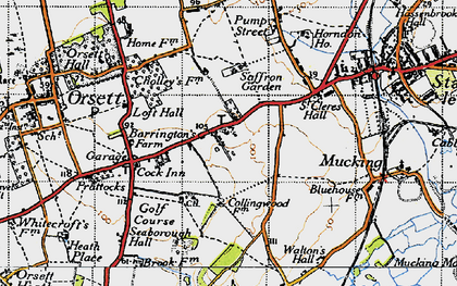 Old map of Southfields in 1946