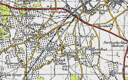 Old map of Southfleet in 1946