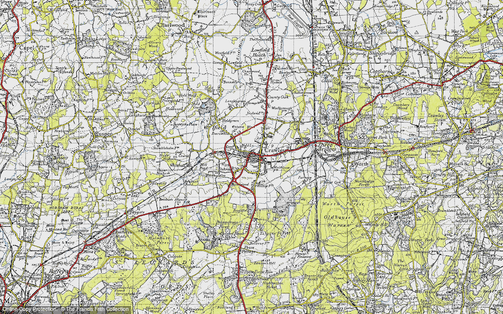 Old Map of Southgate, 1940 in 1940