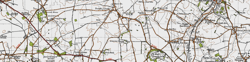 Old map of Southgate in 1946