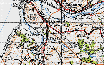 Old map of Bâch-y-rhew in 1947