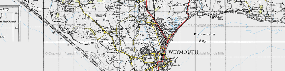 Old map of Southill in 1946