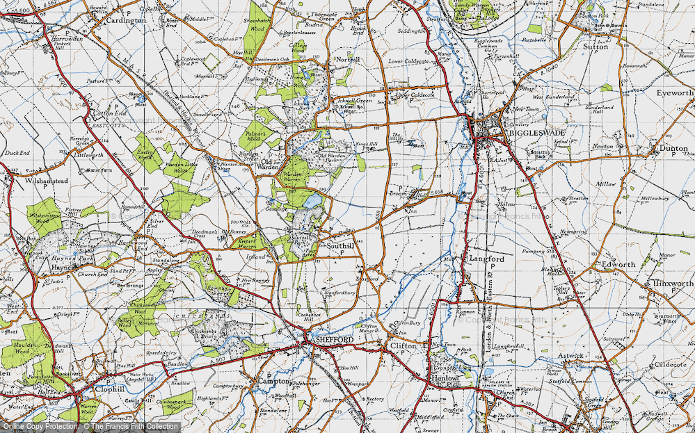 Old Map of Southill, 1946 in 1946