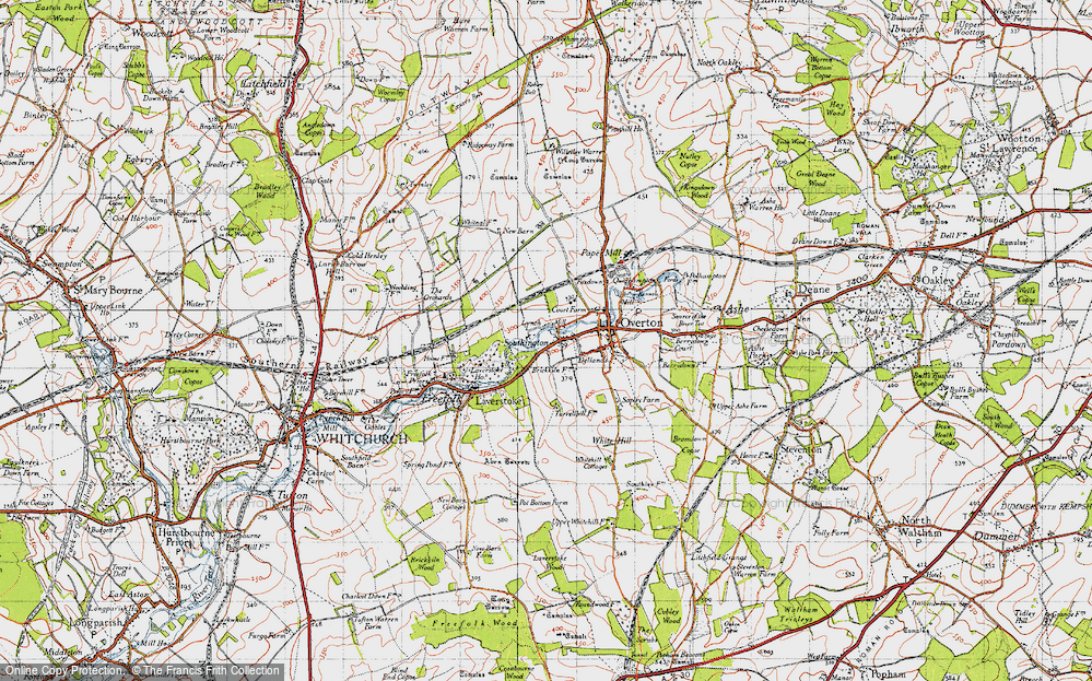Old Map of Southington, 1945 in 1945