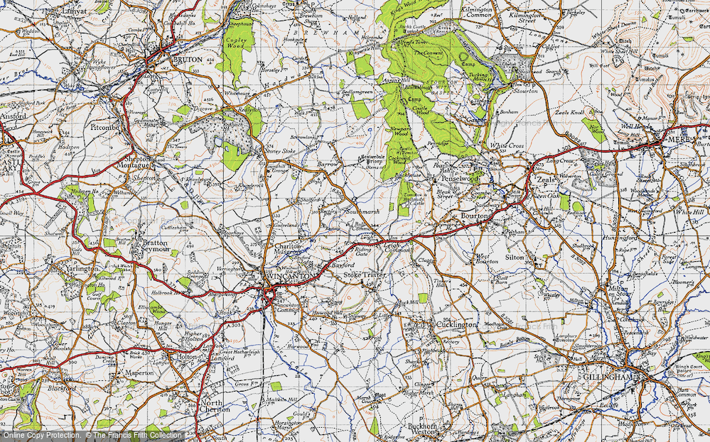 Old Map of Southmarsh, 1945 in 1945