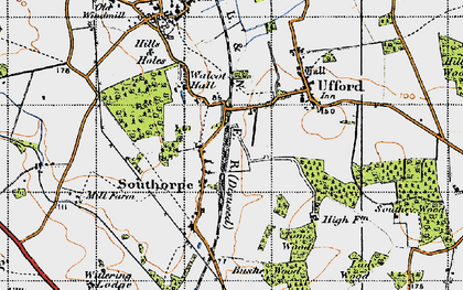 Old map of Bushey Wood in 1946