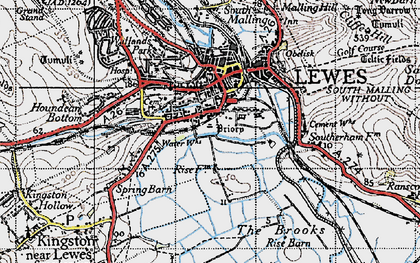 Old map of Brooks, The in 1940