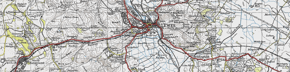 Old map of Brooks, The in 1940