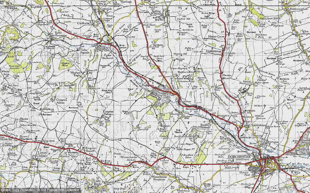 Old Map of Historic Map covering New Littlewood Fm in 1945