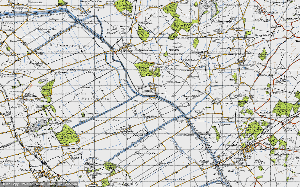 Old Map of Southrey, 1946 in 1946