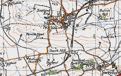 Old map of Southrop in 1946