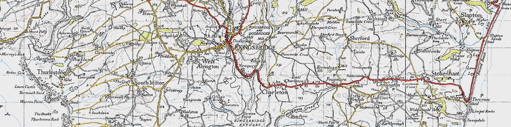 Old map of Bearscombe in 1946