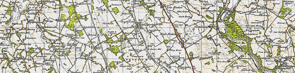 Old map of Ling Cotts in 1947