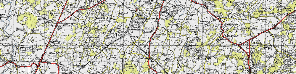 Old map of Bodimans in 1940