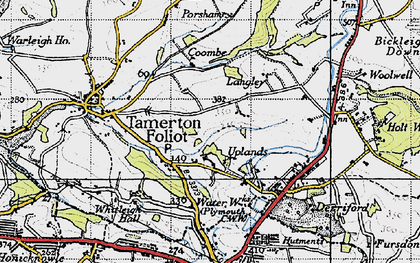 Old map of Southway in 1946