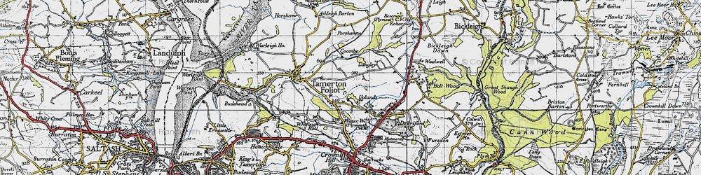 Old map of Southway in 1946
