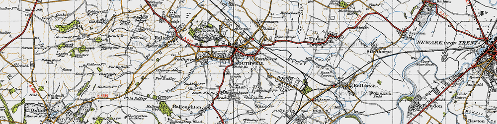 Old map of Southwell in 1946