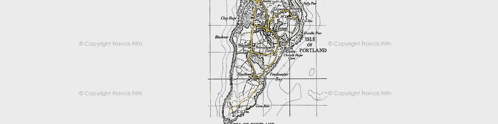 Old map of Southwell in 1946