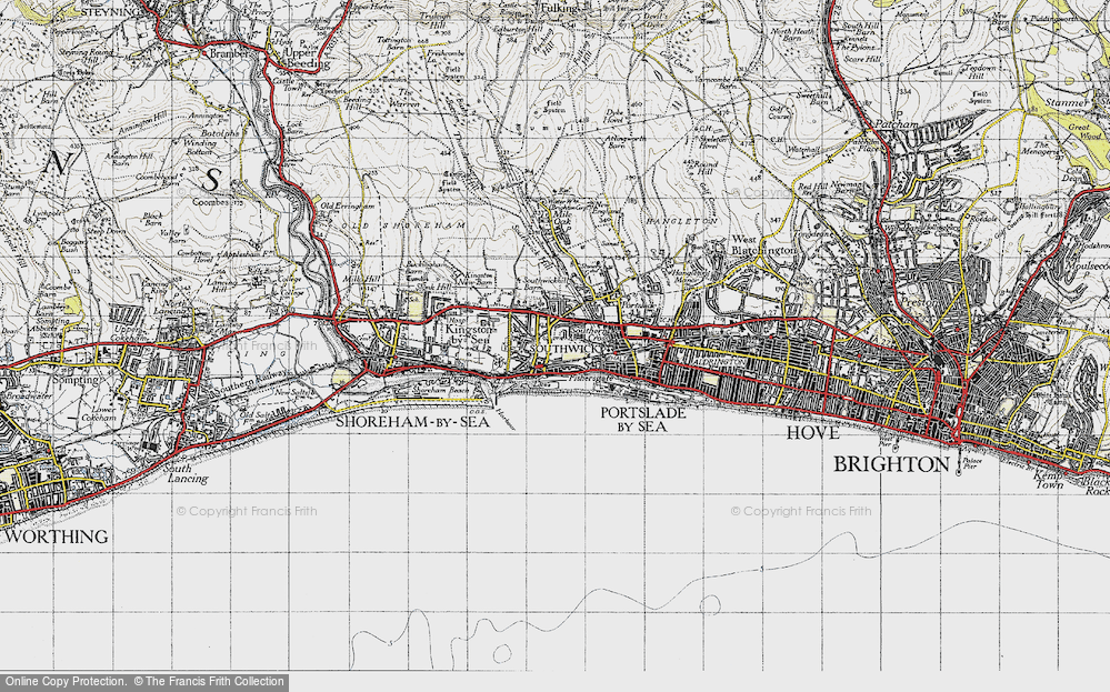 Old Map of Southwick, 1940 in 1940