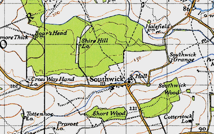 Old map of Southwick in 1946