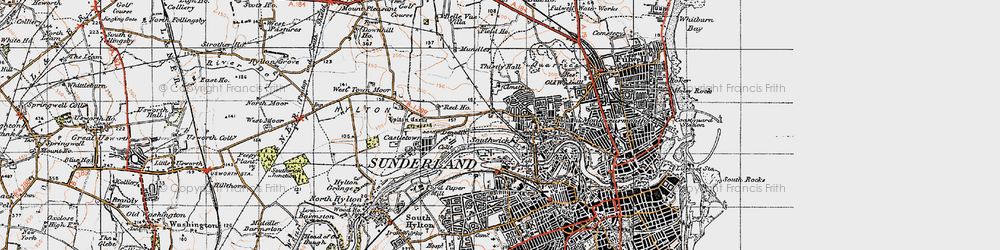 Old map of Southwick in 1947