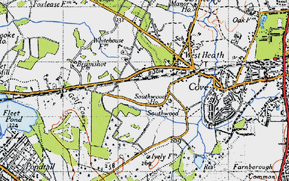 Old map of Southwood in 1940