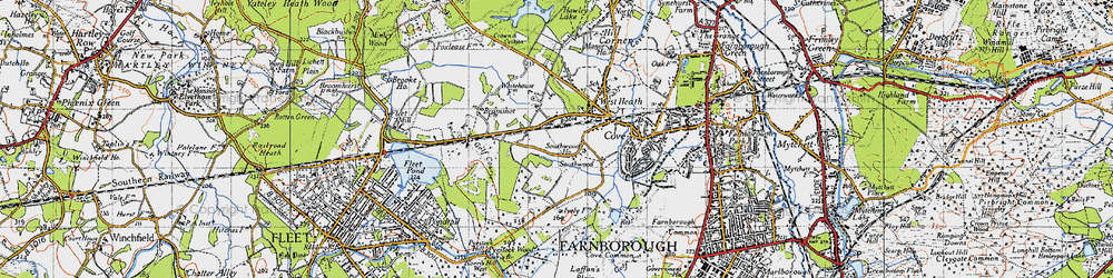 Old map of Southwood in 1940