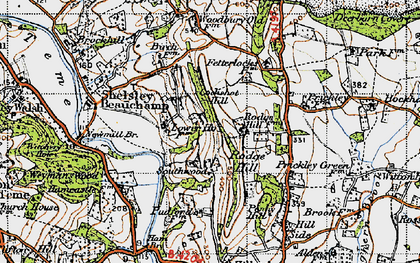 Old map of Southwood in 1947