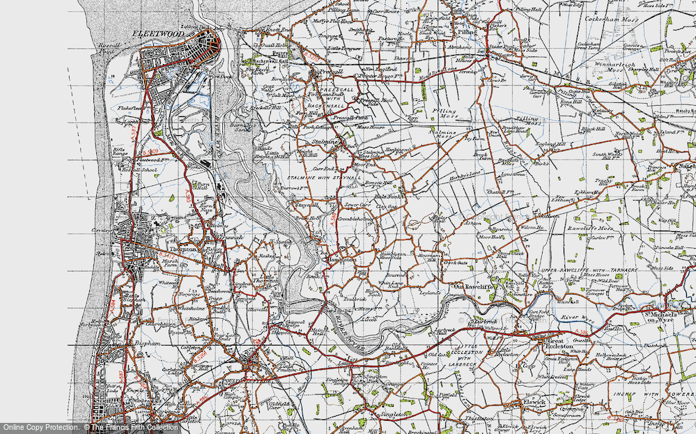 Old Map of Sower Carr, 1947 in 1947