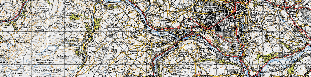 Old map of Sowerby in 1947