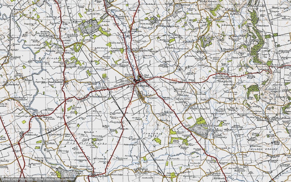 Old Map of Sowerby, 1947 in 1947
