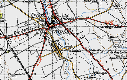 Old map of Sowerby in 1947